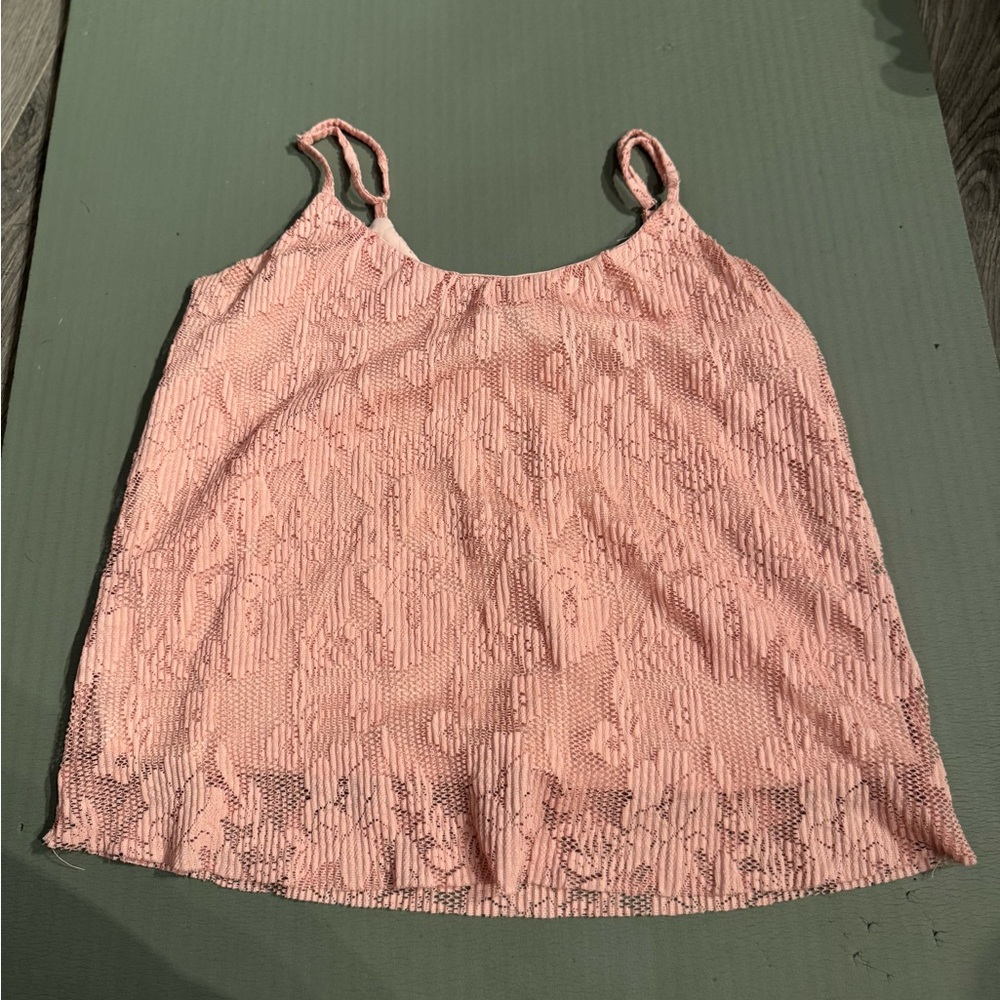 Blush Pink Lace Tank Top